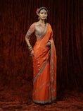 Load image into Gallery viewer, Orange & Rani Gota Leheriya Saree & Blouse Set
