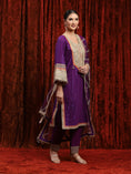 Load image into Gallery viewer, Purple & Orange Kurta Pant Dupatta Set
