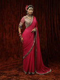 Load image into Gallery viewer, Rani & Purple Saree & Blouse Set
