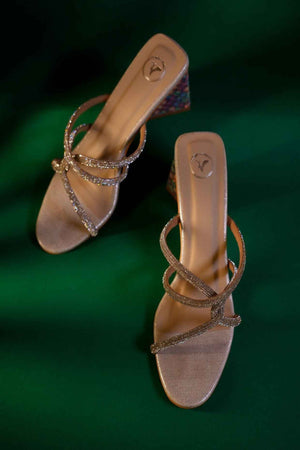 Unicorn Silver Open Toe Block Heel Sandal