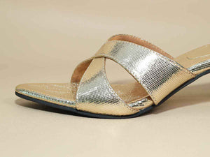 New Gold X Kitten Heel