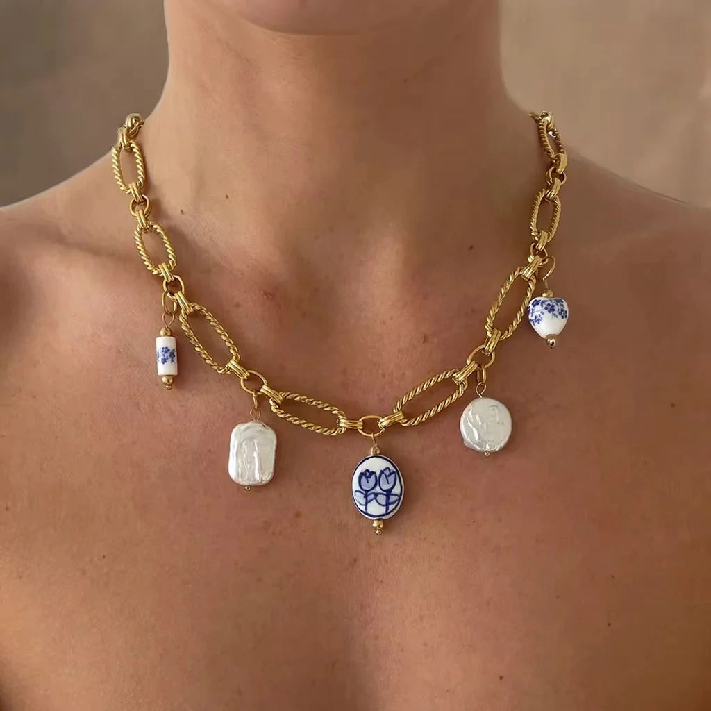 Indigo Charm Necklace
