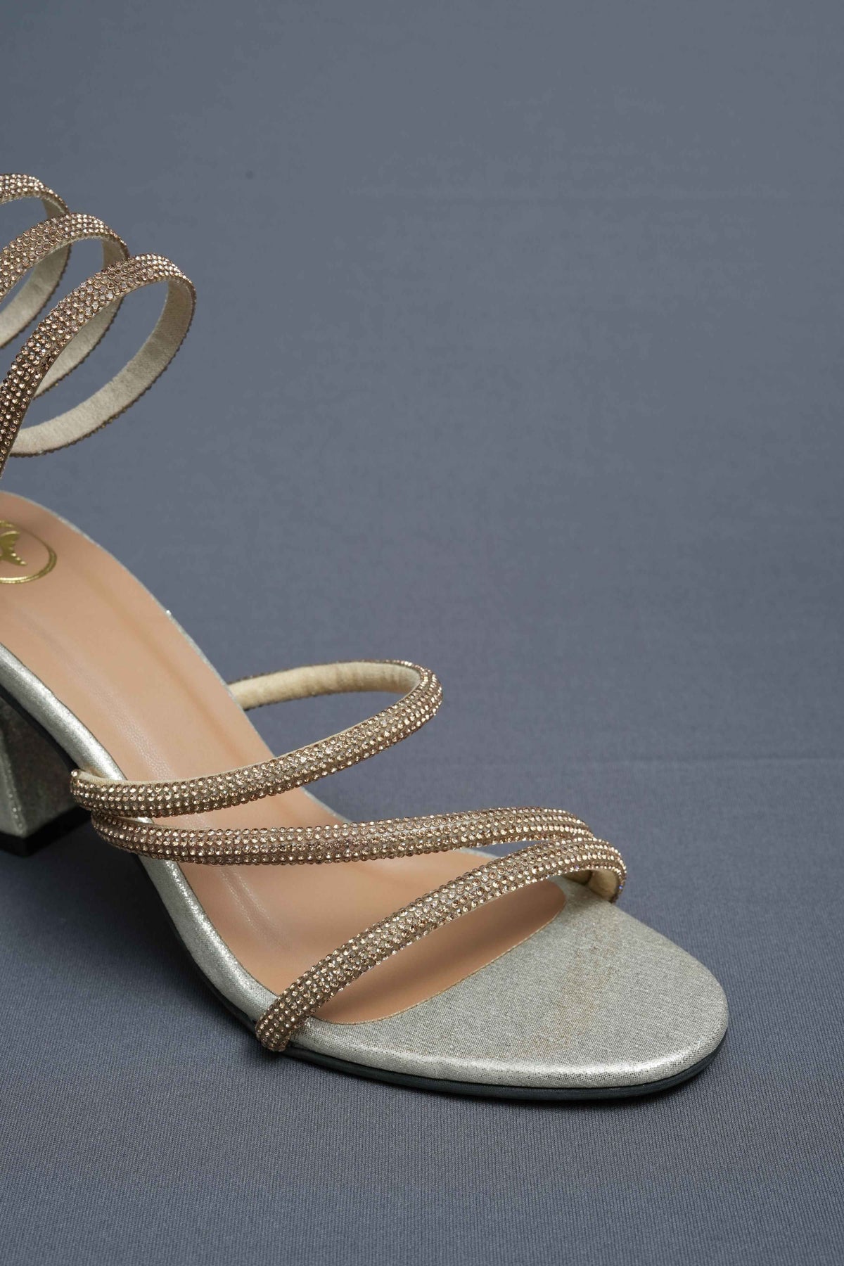 Champagne Gold Spring Heel Sandal