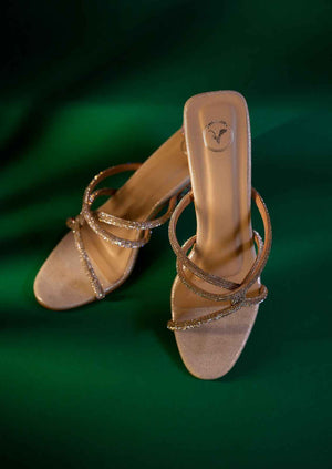 Unicorn Silver Open Toe Block Heel Sandal
