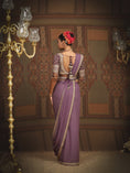 Load image into Gallery viewer, Light And Dark Purple Saree & Blouse Set
