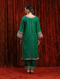 Load image into Gallery viewer, Green & Purple Kurta Pant Dupatta Set
