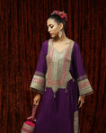 Load image into Gallery viewer, Purple, Rani Pink & Oliv Green Kurta Kaftan
