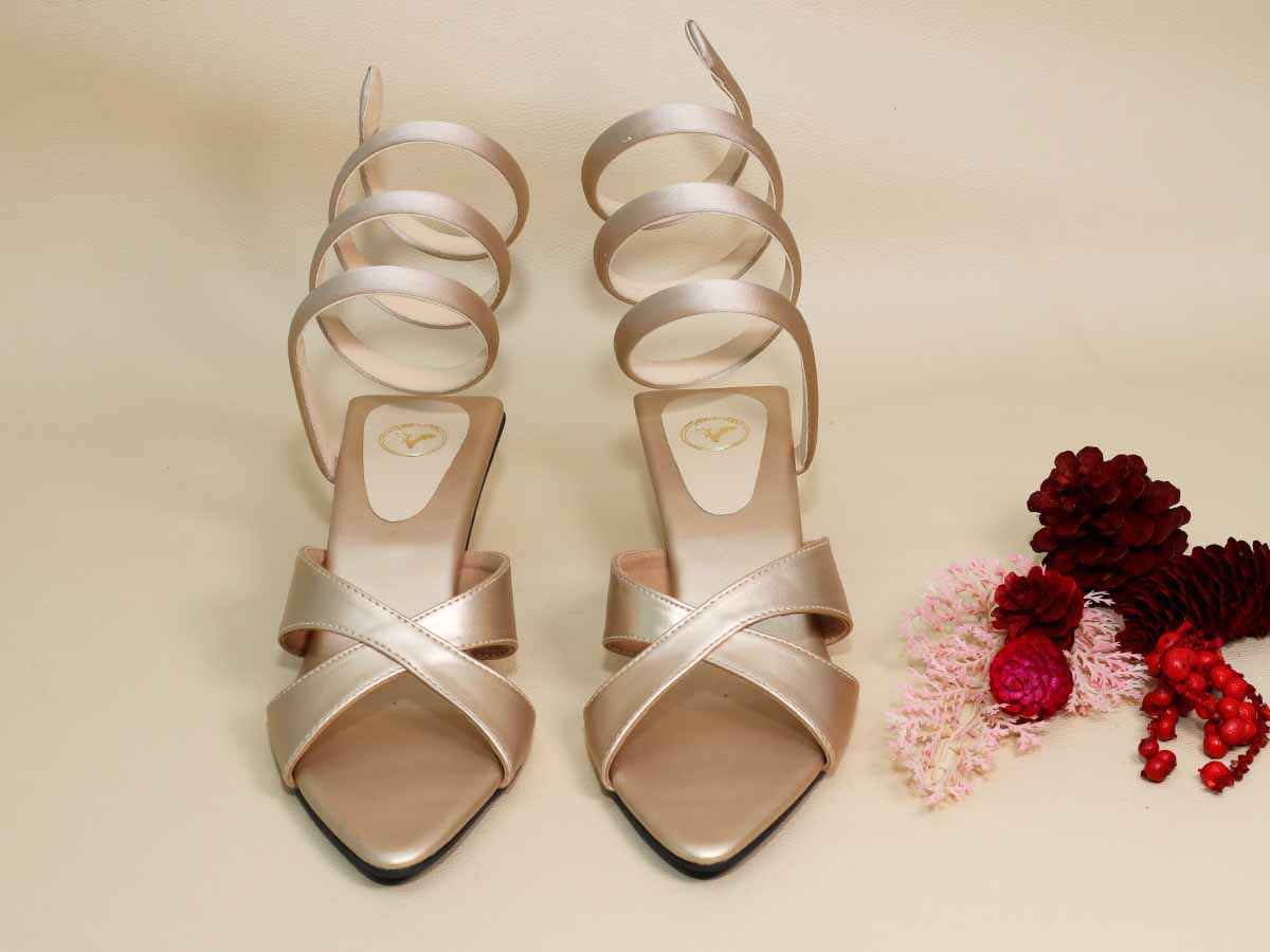 Beige Spring Kitten Heel