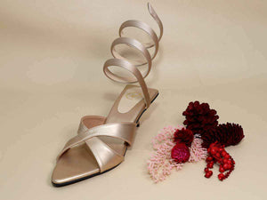 Beige Spring Kitten Heel