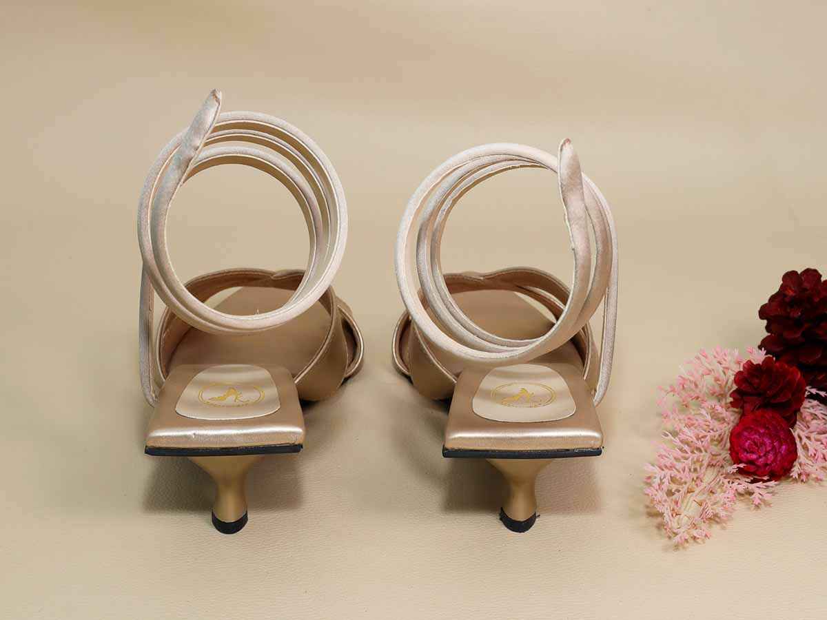 Beige Spring Kitten Heel