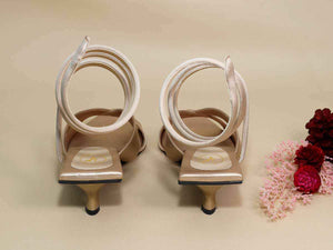 Beige Spring Kitten Heel
