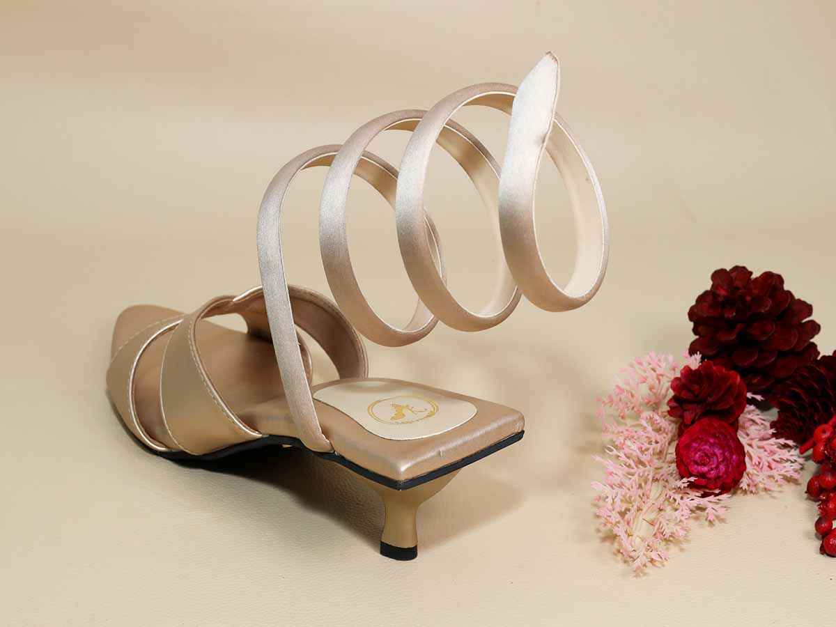 Beige Spring Kitten Heel