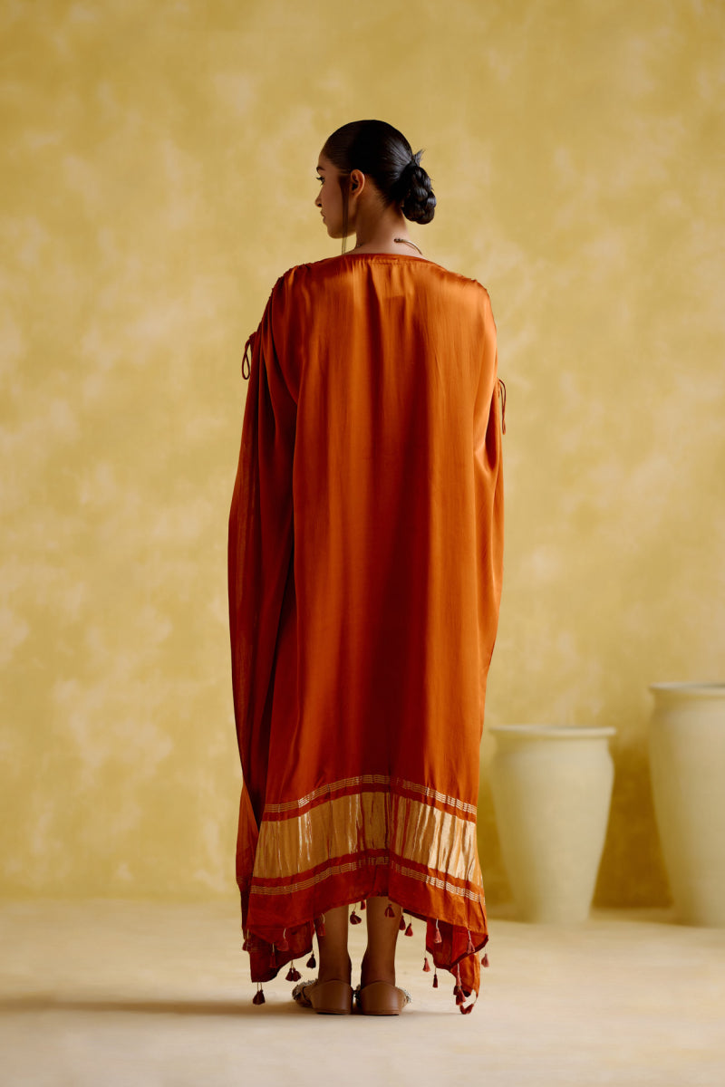 Amor- Orange Kaftan Dress