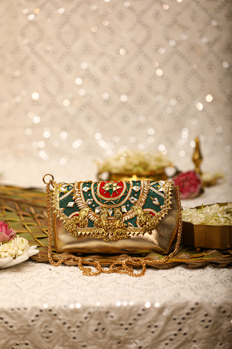 Ahilya-Green Handbag