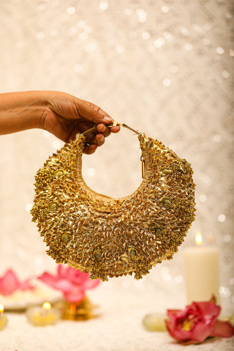 Ishani -Gold Handbag