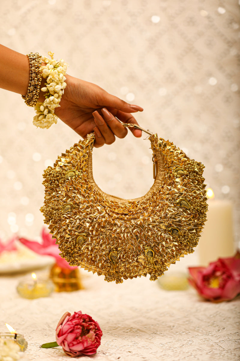 Ishani -Gold Handbag