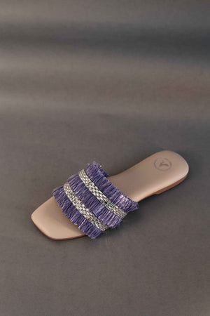 Lylac Frill Sliders Flat Sandal