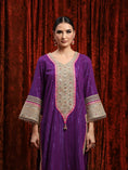 Load image into Gallery viewer, Purple & Rani Kurta Pant Dupatta Set
