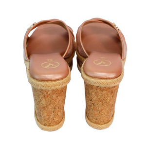 Sufi Cork Open Toe Pink Wedge