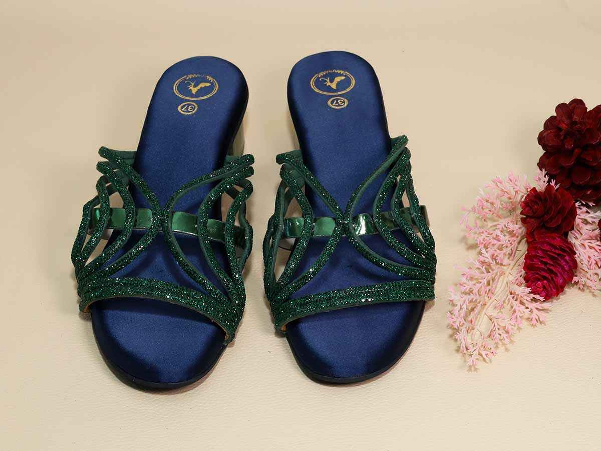 Gema Green Cut Heel