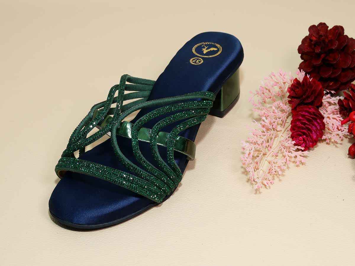 Gema Green Cut Heel