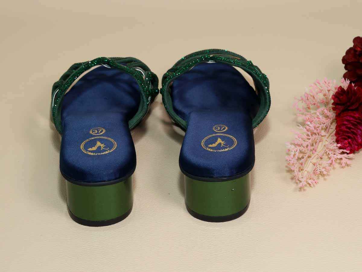 Gema Green Cut Heel