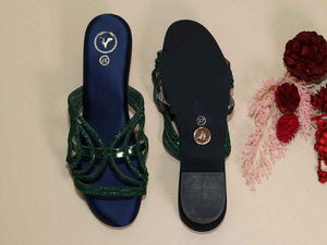 Gema Green Cut Heel