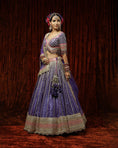 Load image into Gallery viewer, Purple & Rani pink Orchid lehenga set

