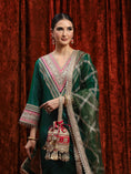 Load image into Gallery viewer, Dark Green & Rani Pink Kurta Pant Dupatta Set
