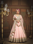 Load image into Gallery viewer, Baby Pink And Emerald Green Lehenga Set
