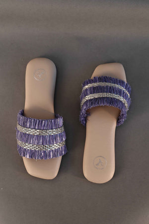 Lylac Frill Sliders Flat Sandal