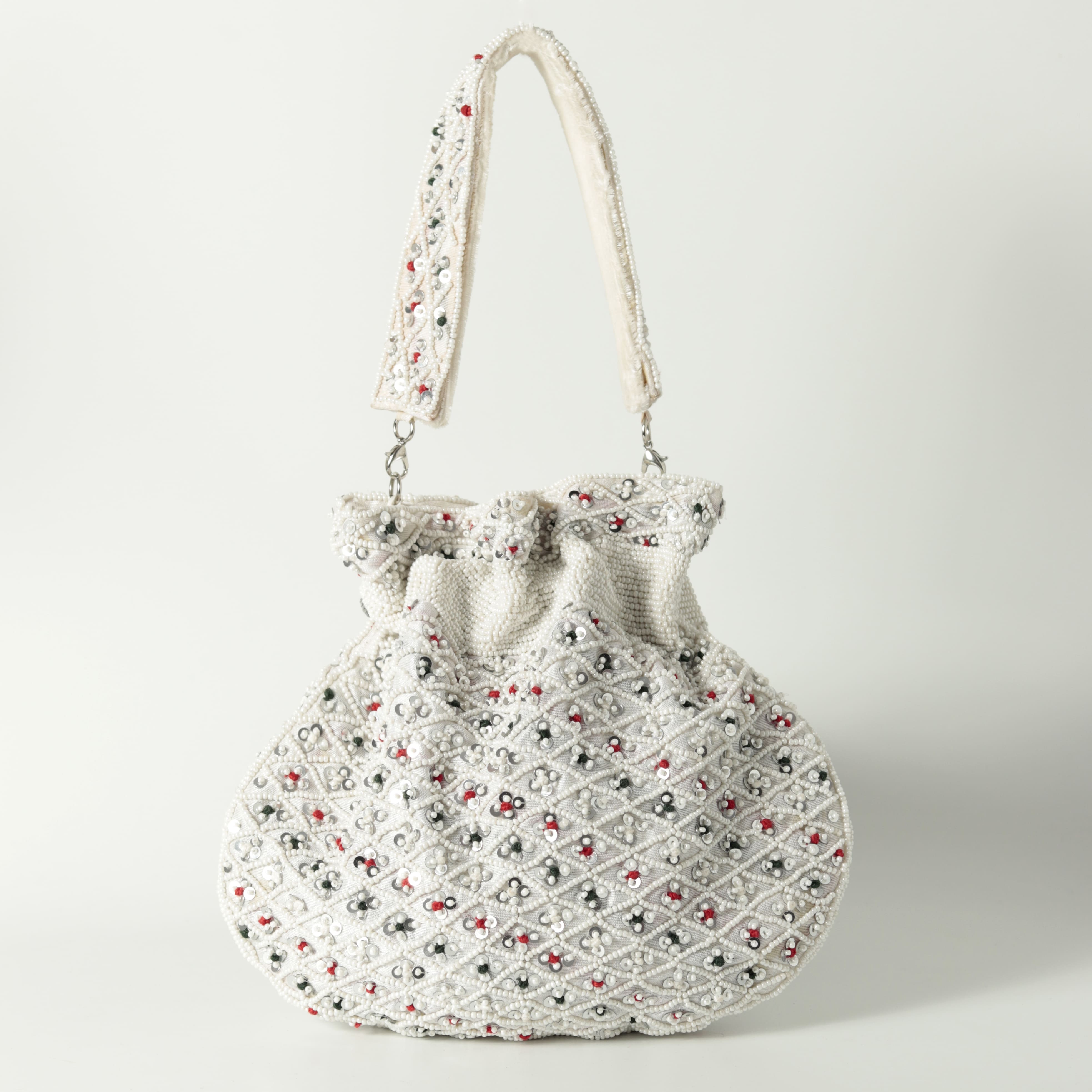 THE TAN CLAN Shubhra Potli Bag with Handle