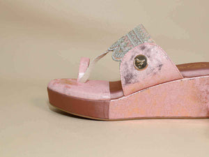 Pink Kolhapuri Wedge