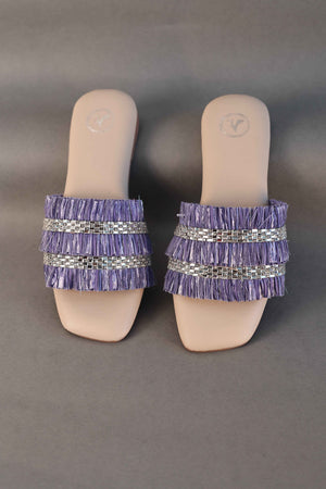 Lylac Frill Sliders Flat Sandal
