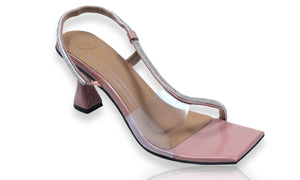 Nude Pink S Series Square Heel Sandal