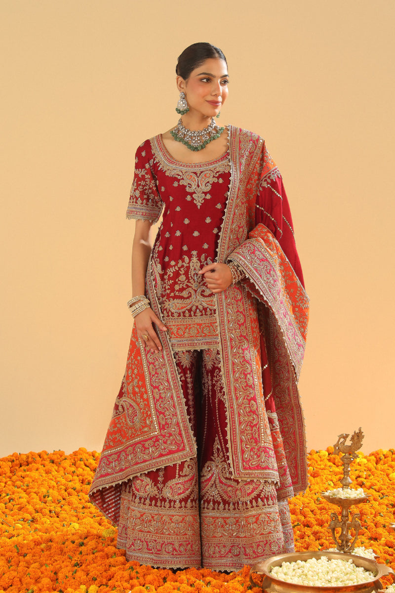 Sehrish-Short Kurta with Sharara and Dupatta