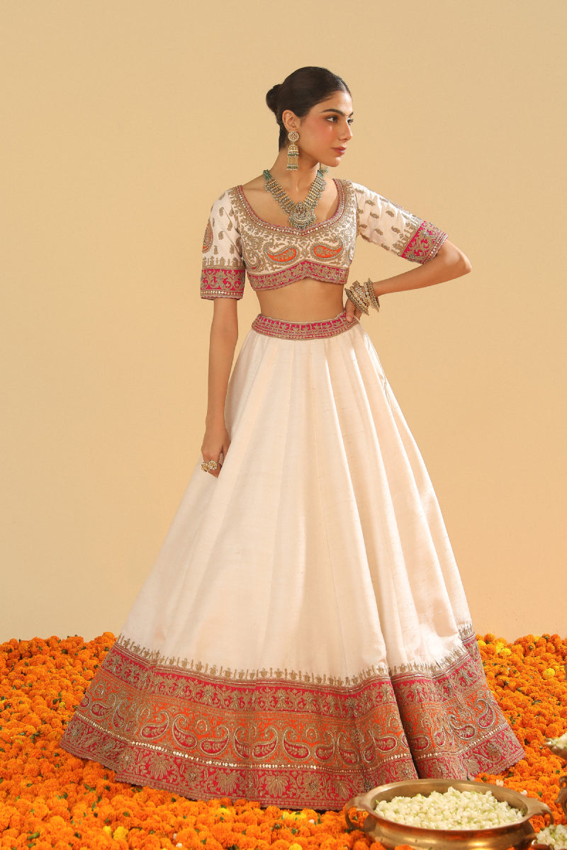 Sidra-Blouse with Lehenga with Dupatta