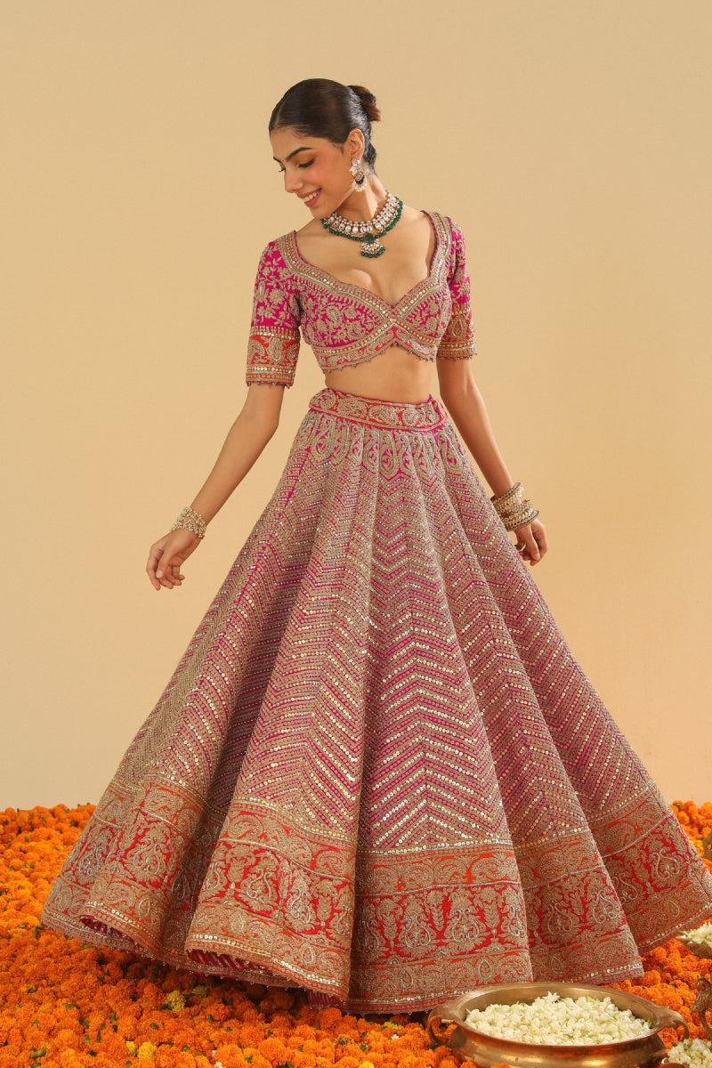 Anahira-Blouse with Lehenga with Dupatta
