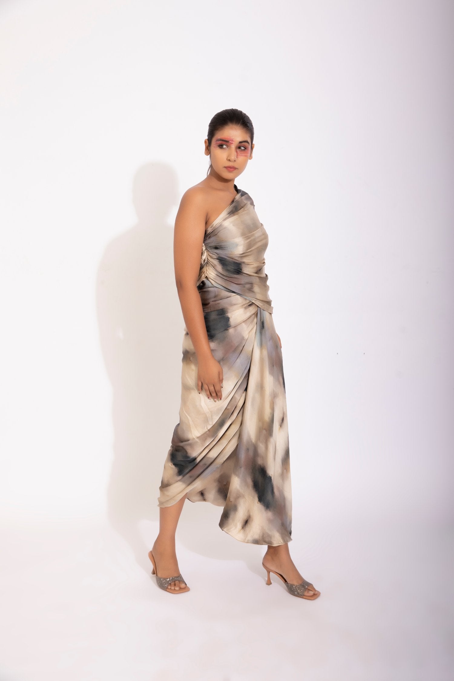 One Shoulder Hand Drape Sari