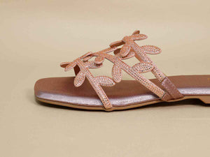 Pink Leafy Flats