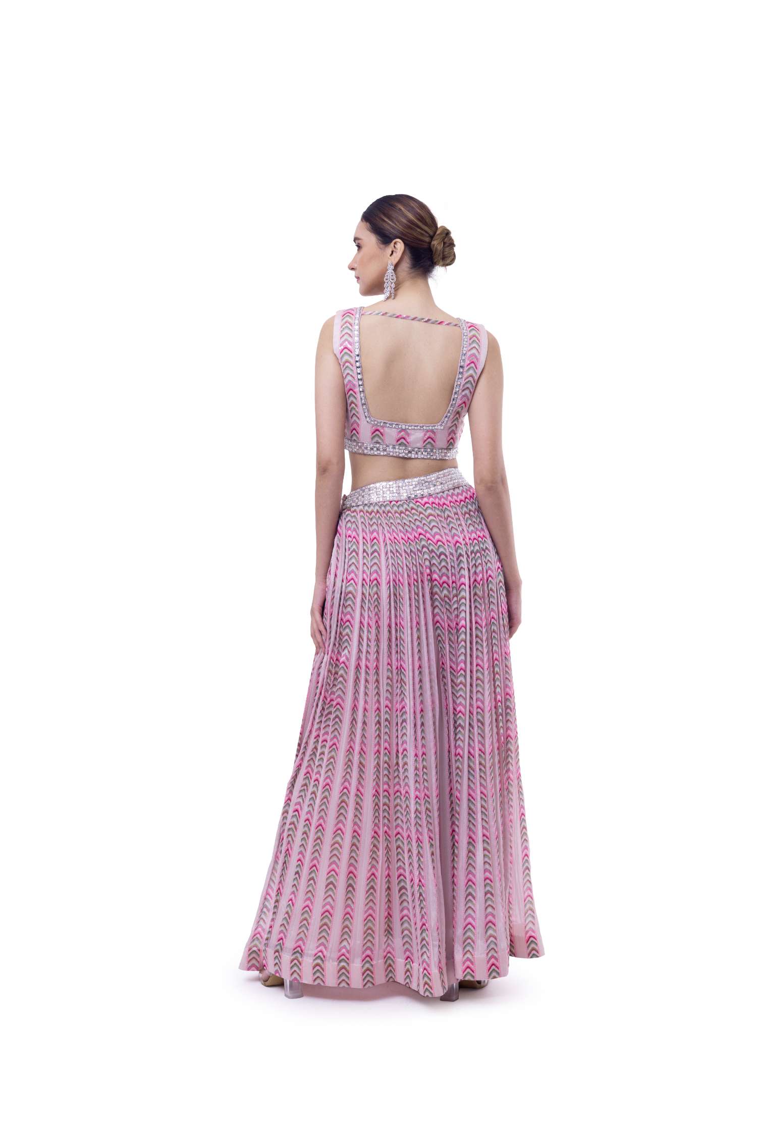 Printed Chiffon Cut-out Co-ord