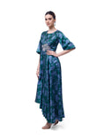 Load image into Gallery viewer, Asymmetric Satin Floral Suit
