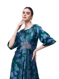Load image into Gallery viewer, Asymmetric Satin Floral Suit
