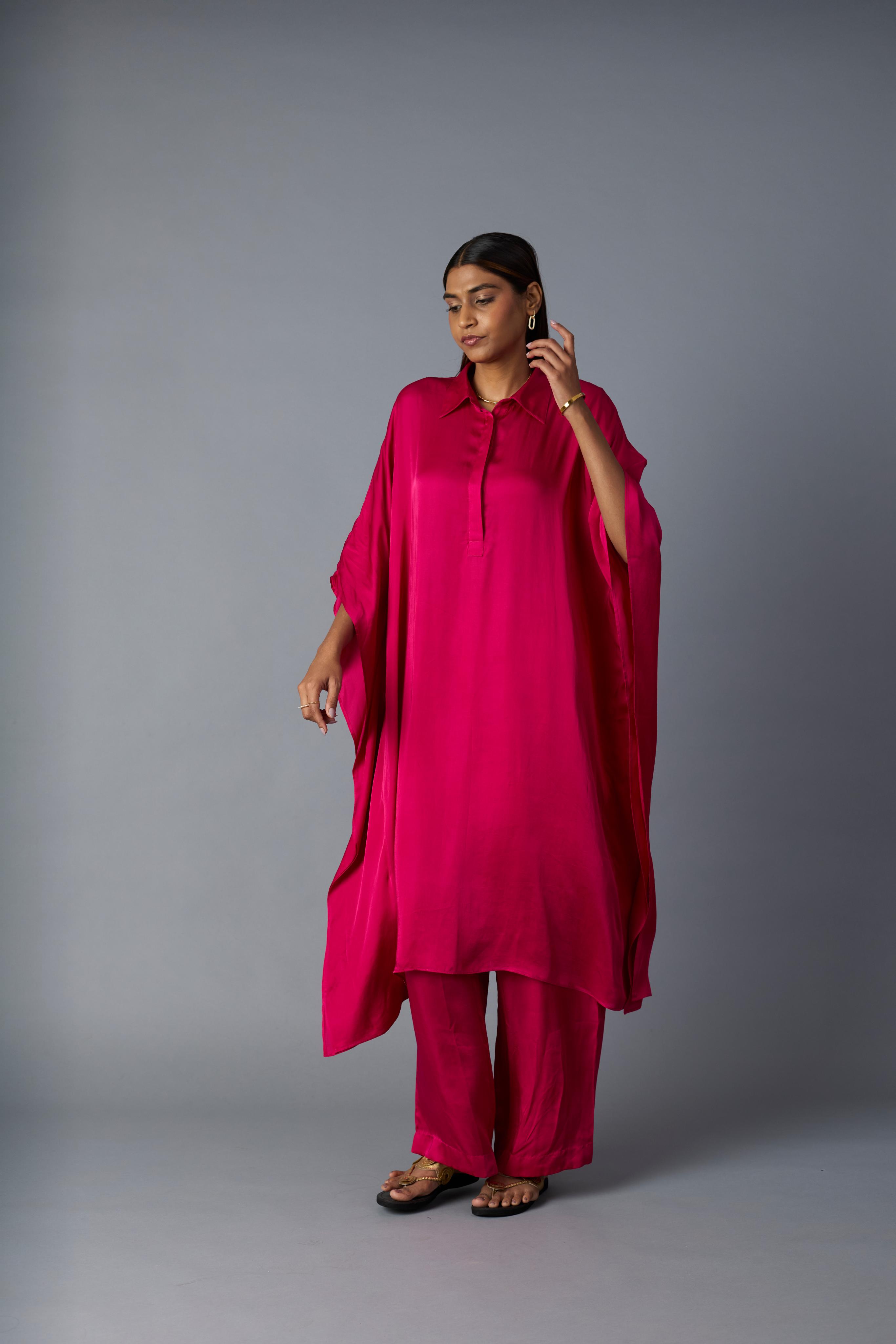 CHANDNI KAFTAN SET-PINK