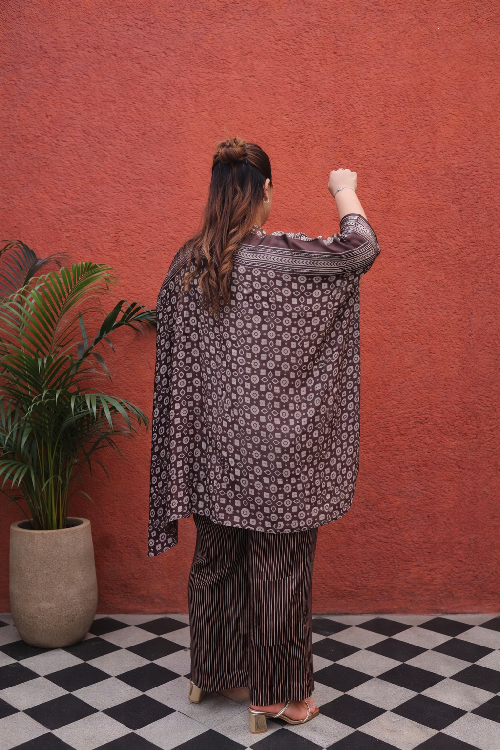 MATI Organic Brown Antifit Shirt & Pant Set