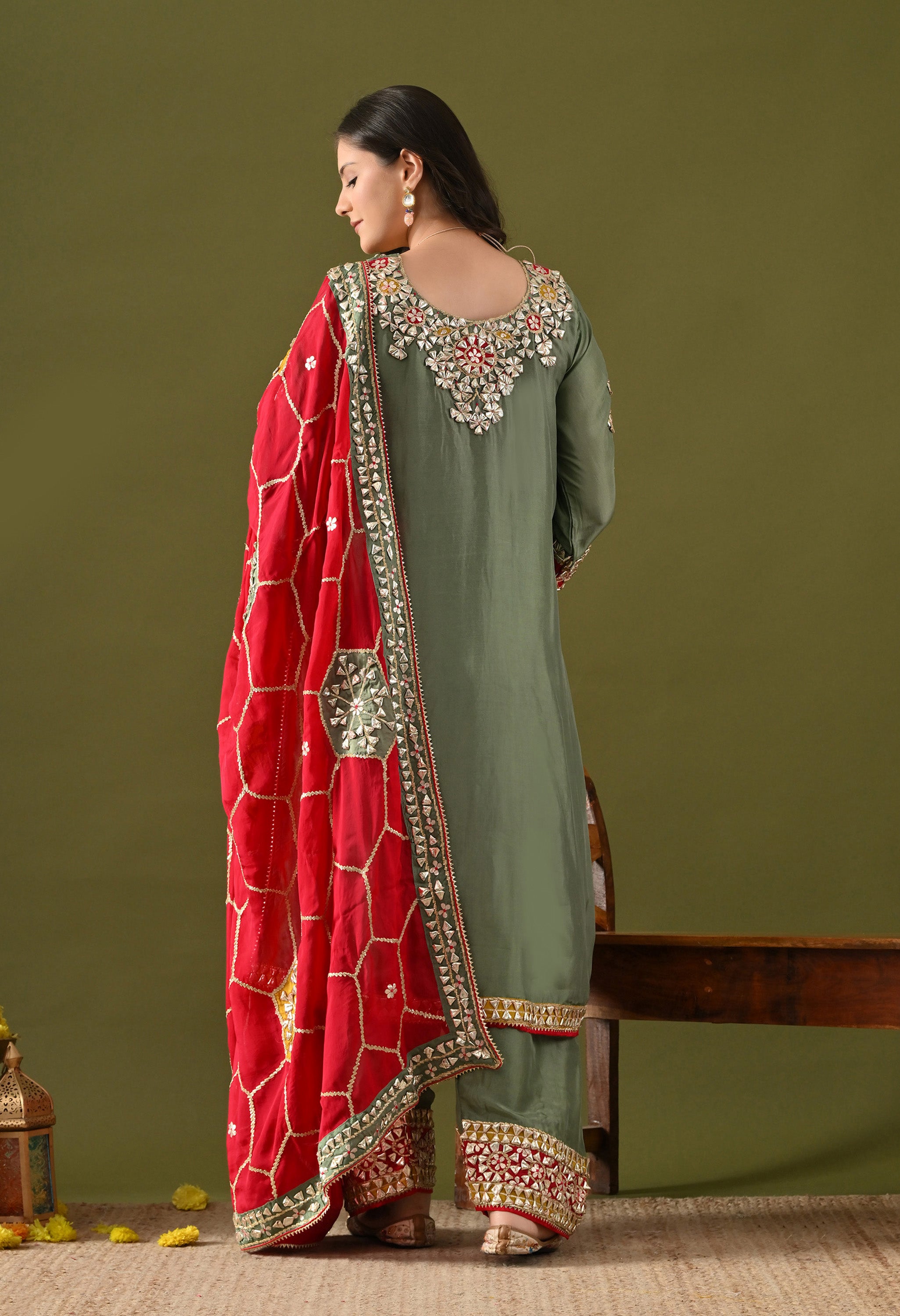 Green Kurta Set