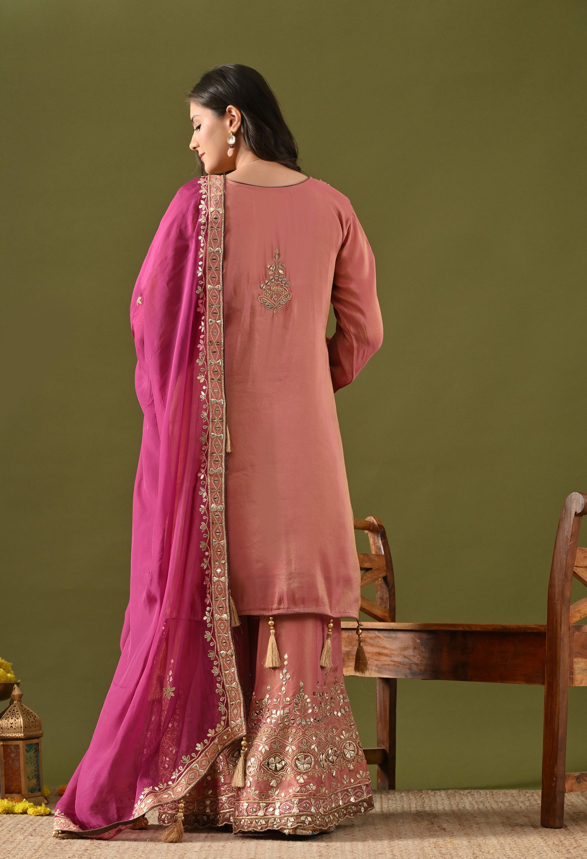 Purple Gharara Set