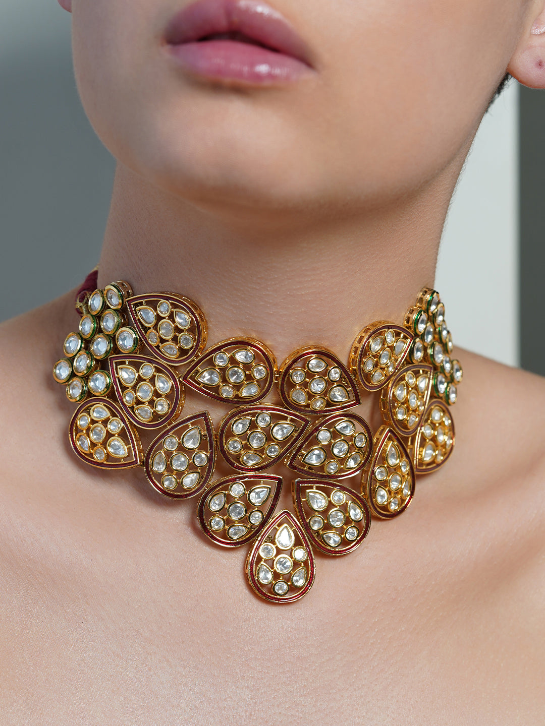 Amber Bloom Teardrop Necklace