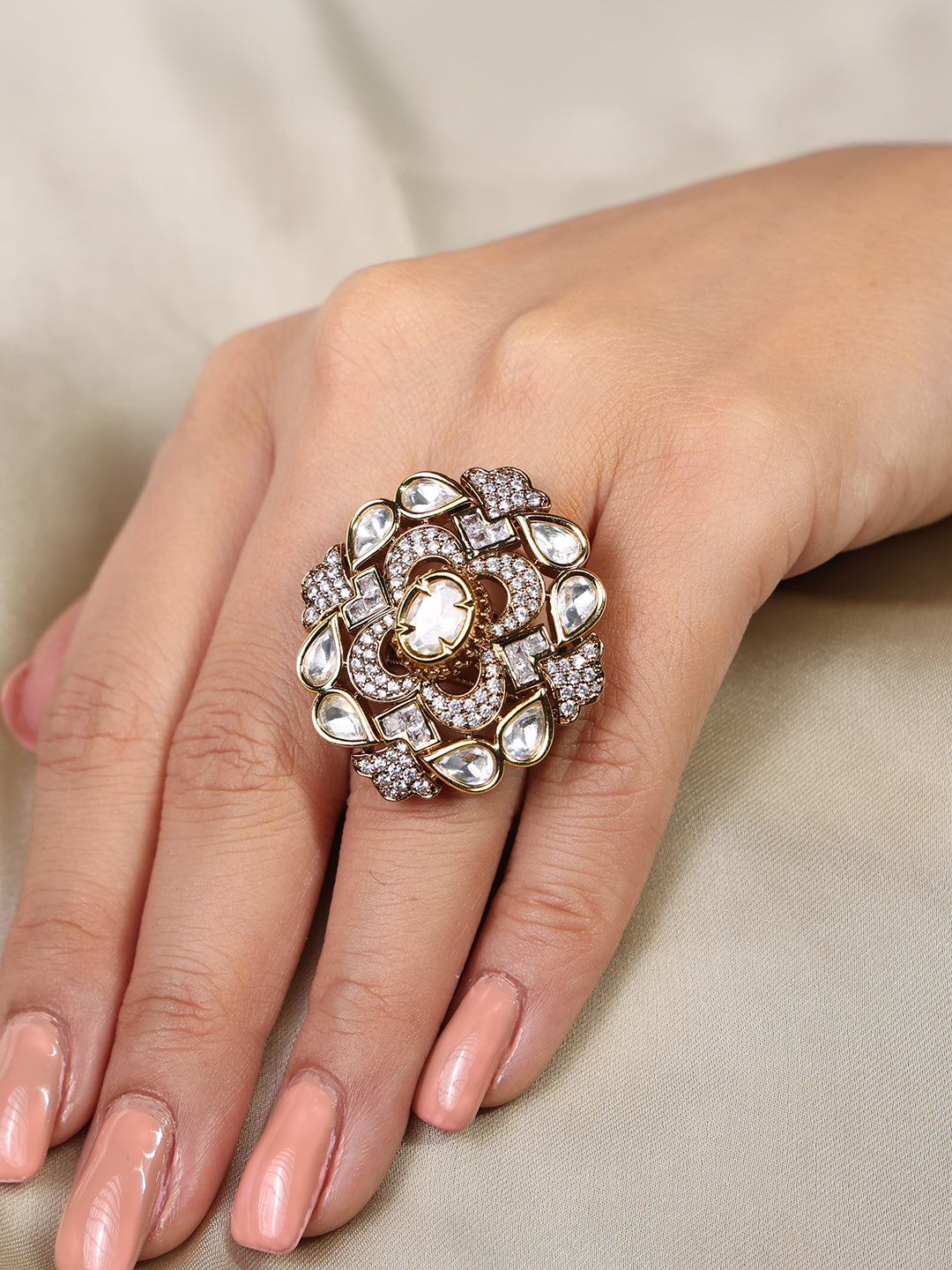 Celestial Blossom Cluster Ring