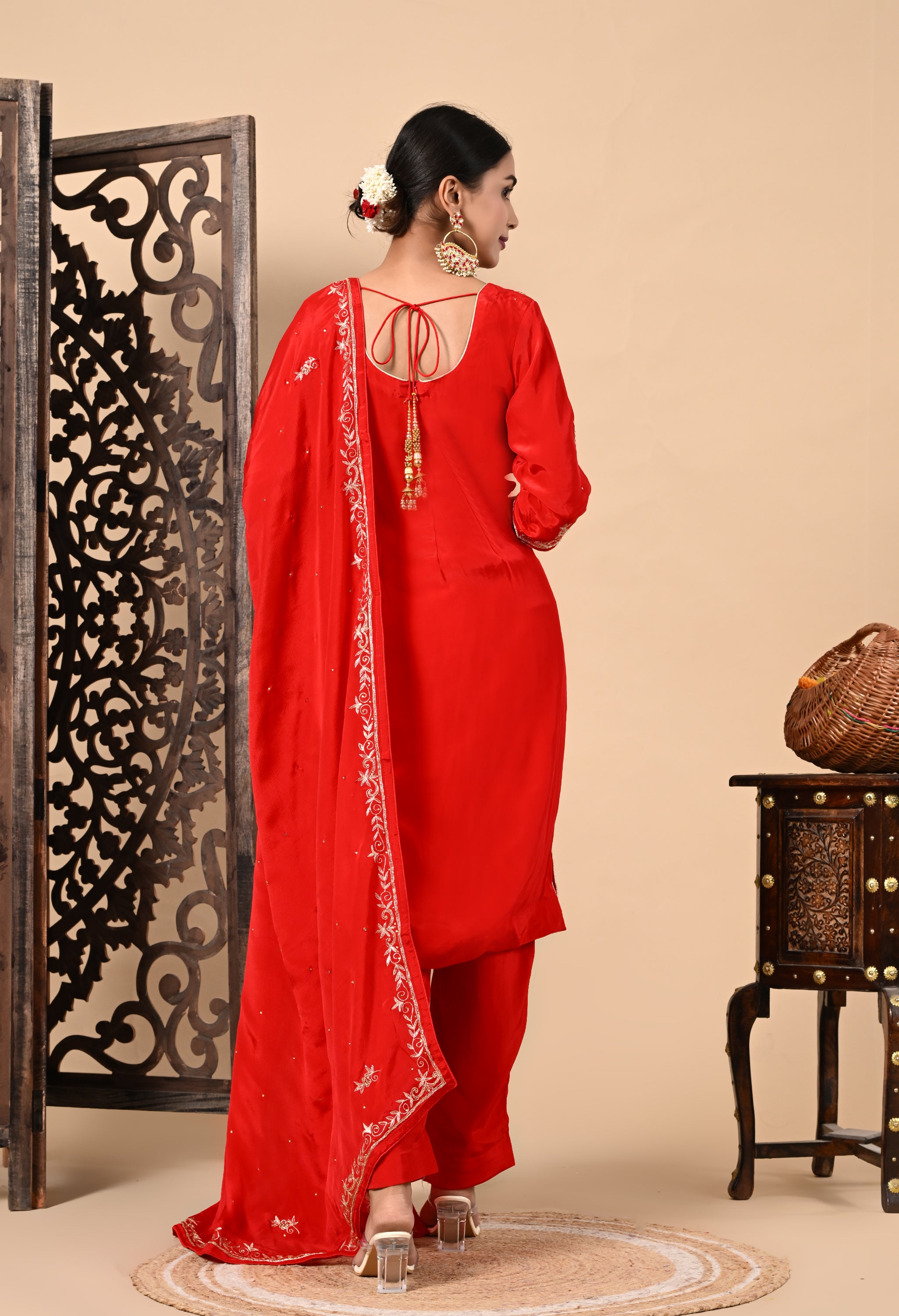 Red Kurta Set